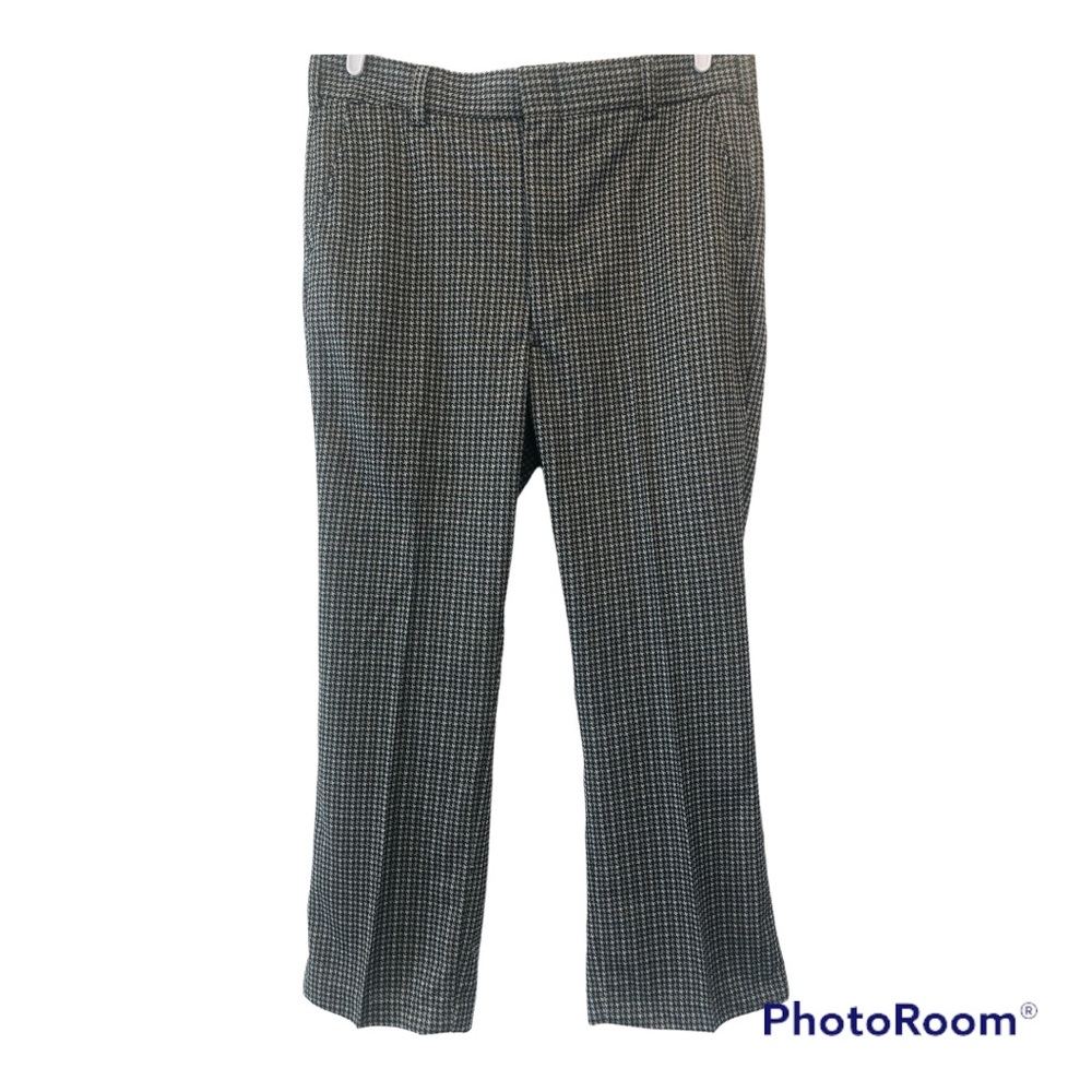 Vintage 70’s Sz 38x29.5 Houndstooth HR Kaminsky UNICORN Disco Flare Pants NWOT